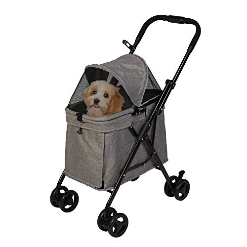 LUCKYERMORE Lightweight Dog Stroller for Medium Dogs