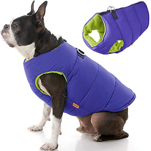 Gooby Padded Vest Dog Jacket - Solid Purple