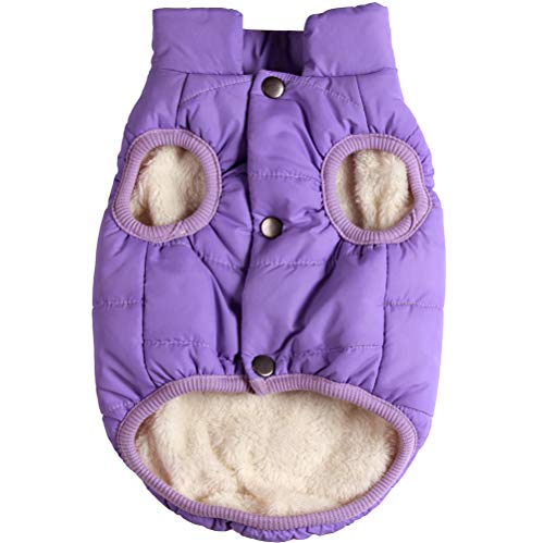 JoyDaog 2 Layers Fleece Lined Warm Dog Jacket