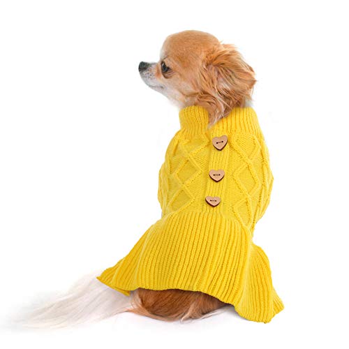 Cold weather Small Dog Sweater Fashion Knit Dress