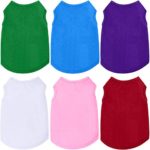 6 Pieces Dog Shirts Pet Puppy Blank Clothes