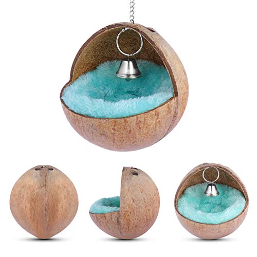 Hanging Natural Coconut Shell Birds House Hut