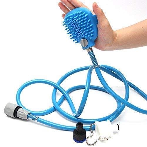 spiritchemtech Soft Silicone Pet Shower Sprayer Brush