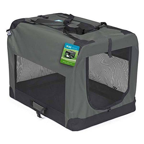 Charcoal Collapsible Crates for Dogs Mesh
