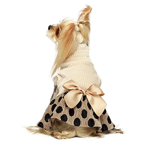 Fitwarm Vintage Polka Dot Dog Dress Lightweight