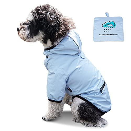 Lightweight Dog Raincoat with Leash Hole