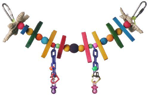 Super Bird Creations 2 by 11-Inch Mini Rainbow Bridge Bird Toy