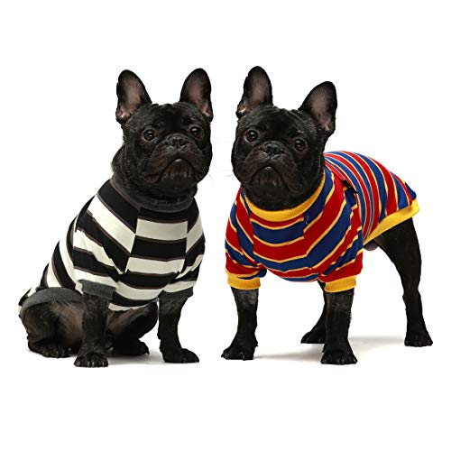 Striped Dog Shirt Breathable Stretchy