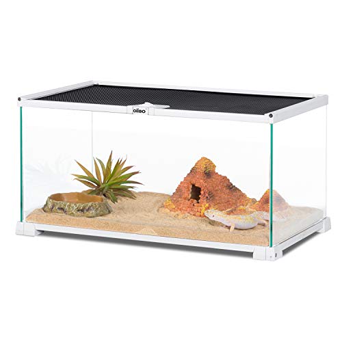 Oiibo 10 Gallon Reptile Tank Glass Cages Terrarium