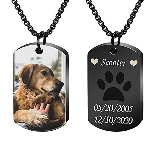 Necklace for Dogs with Custom Photo & Text