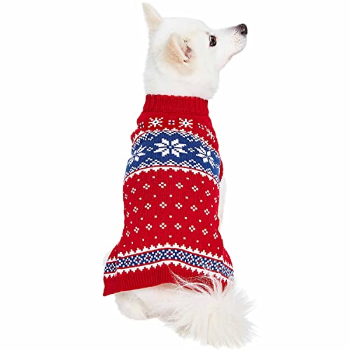 Blueberry Pet Christmas Snowflake Dog Sweater
