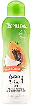 Tropiclean Papaya and Coconut Luxury 2-in-1 Pet Shampoo