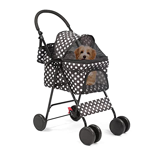 Foldable Pet Stroller for Dog and Cats Portable Strolling Cart