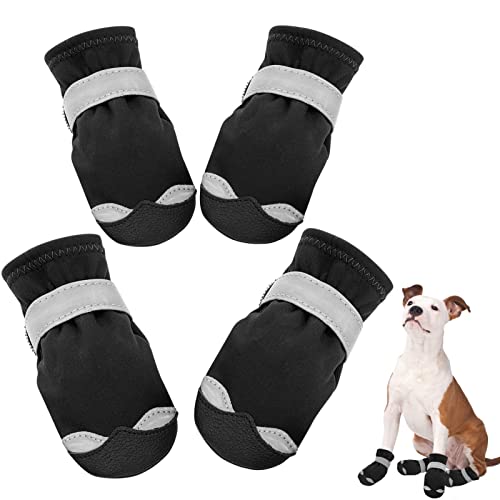 SUNFURA Dog Boots for Medium Large Dogs