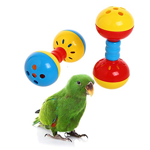 QBLEEV Parakeets Conures Toys, Bird Rattles Bells Foot Toys