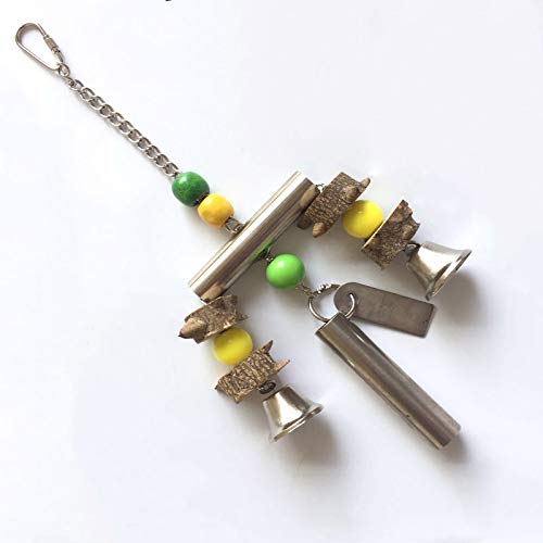 Hypeety Stainless Bells String Toy for Bird Parrot