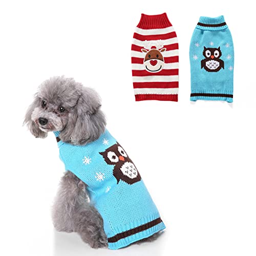 Cold Weather Dog Christmas Sweaters Knitted