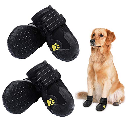 Large Waterproof Dog Boots Anti-Slip Sole