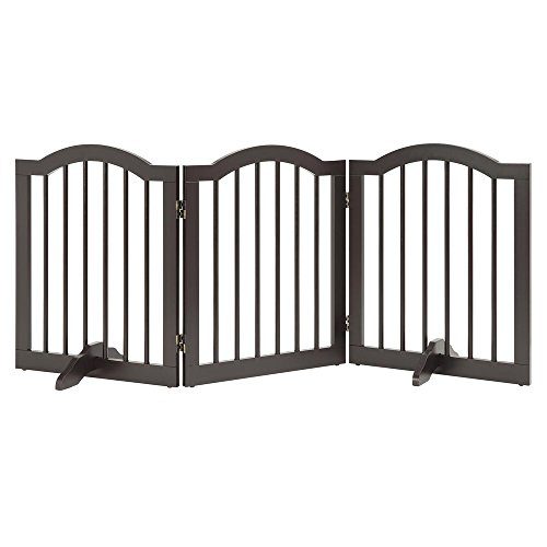 unipaws Freestanding Pet Gate with 2Pcs Support Feet