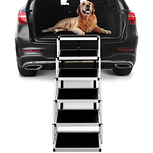 Foldable Aluminum Dog Stairs with Nonslip Surface