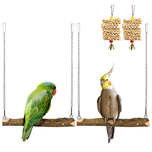 Roundler 4 Pack Parrot Swing Toys Set