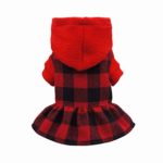 Plaid Dog Dress Hoodie Sweatshirts