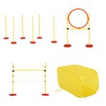 PawHut 4-Piece Portable Pet Agility Training Obstacle Set