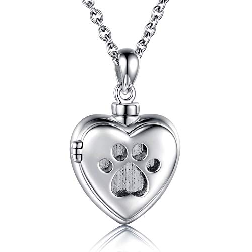 MANBU 925 Sterling Silver Cremation Jewelry for Pet Ash