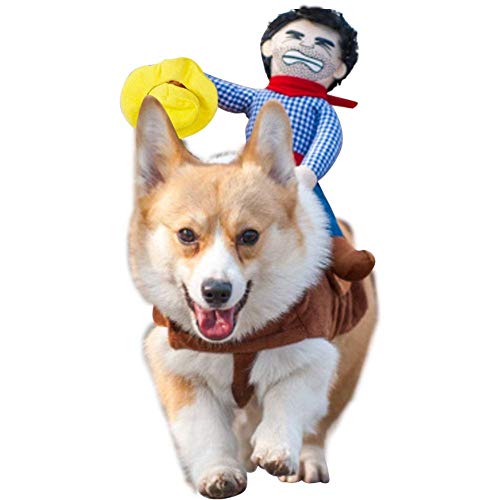 NACOCO Cowboy Rider Dog Costume for Dogs