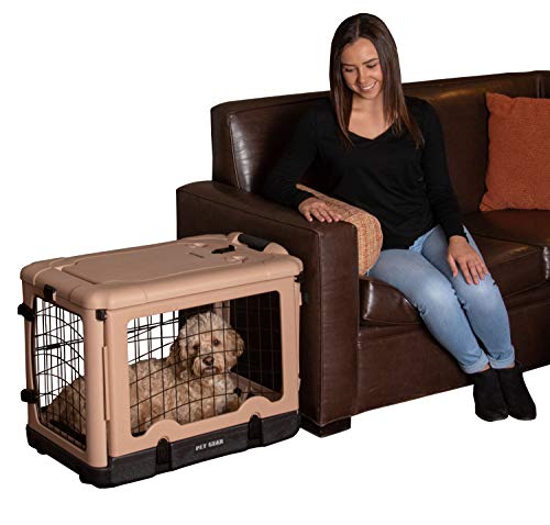 Door Steel Crate with Fleece Pad for cats and dogs