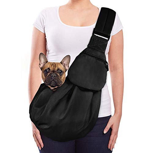 Hand Free Dog Sling Carrier Adjustable Padded Strap