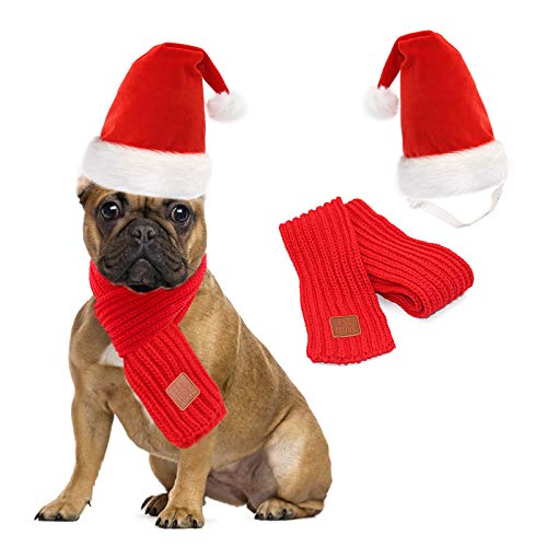 Christmas Dog Costumes Pet Santa hat