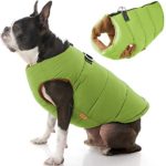 Gooby Padded Vest Dog Jacket - Solid Green