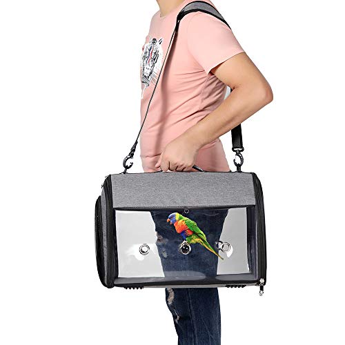 Bird Parrot Carrier Travel Bag with Perch Stand