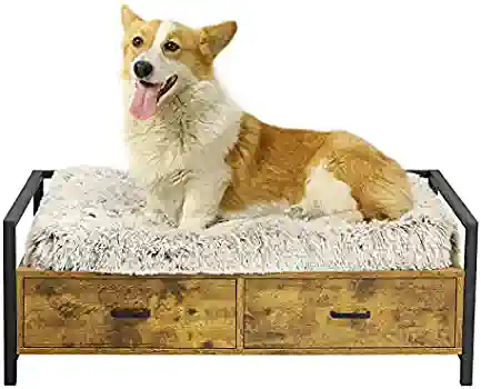MSMASK Pet Dog Bed Frame with Drawer