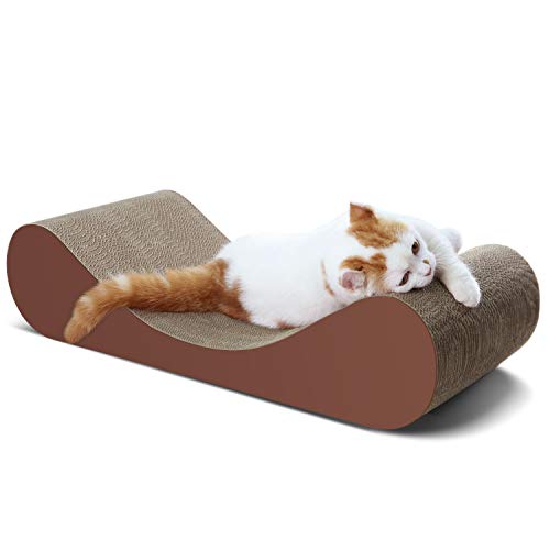 ScratchMe Bone Cat Scratcher Cardboard Lounge Bed