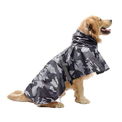 Mikayoo Large Dog Camouflage Raincoat Ajustable