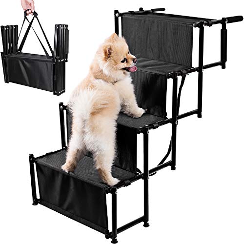 Zento Deals Foldable Car Dog Stairs