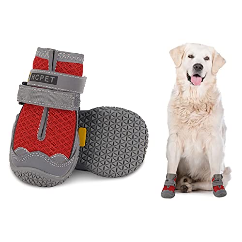 Mesh Dog Boots with Rugged Anti-Slip Sole