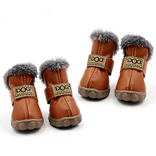 QIAONIUNIU Dog Shoes Warm Boots