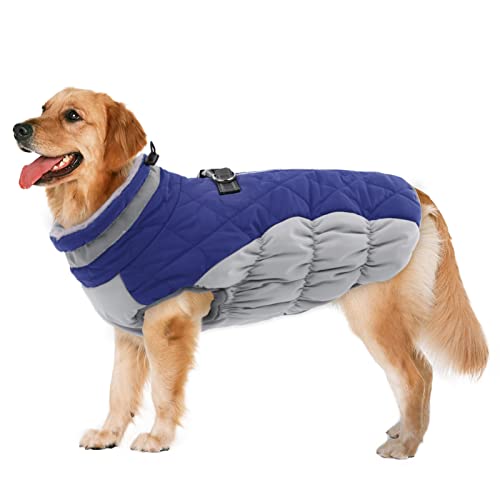 Cold Weather Jacket Dog Winter Coat Reflective Turtleneck Dog Vest