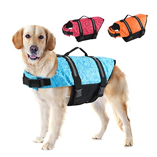 Adjustable Dog Life Jacket with Rescue Handle