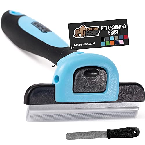 Pet Undercoat Deshedding Tool Cat and Dog Grooming Brush and File