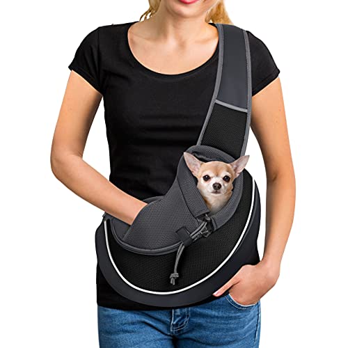 YUDODO Pet Dog Sling Carrier Mesh Hand Free