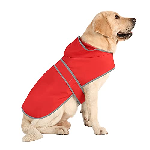 Dog Raincoat with Hood and Leash Hole