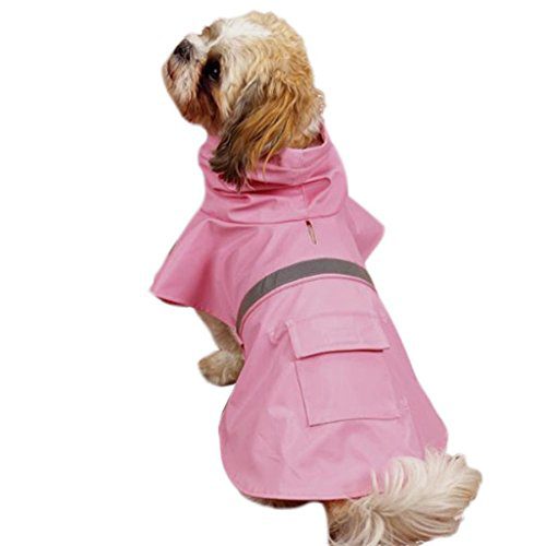 Pet Dog Slicker Raincoat with Reflective Band