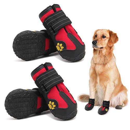 Anti-Slip Sole and Skid-Proof Waterproof Dog Boots