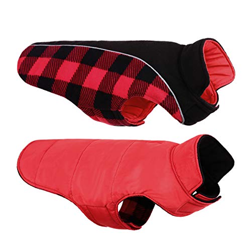 Queenmore Warm Dog Jacket, Reversible Dog Winter Coat