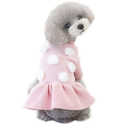 Warm Cute Girl Dog Sweater Christmas Dresses