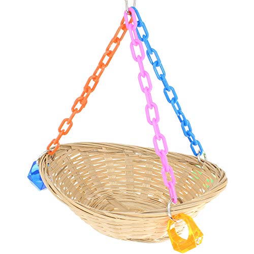 Bird Toys Bamboo Colorful Chew Swing Hanging Parrot